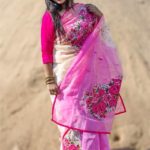Matching Pink color Achal and Kuchi